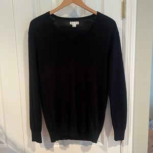 REISS Black V-neck Merino Wool sweater women’s size M